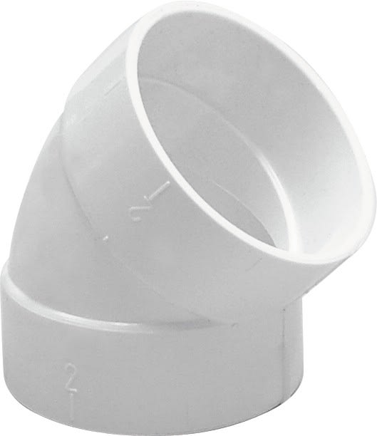 S&P - 8 coudes 45° femelle x femelle D 51 mm pour réseau d'aspiration SAPHIR