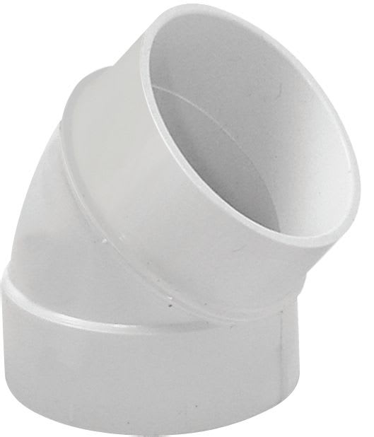 S&P - 8 coudes 45° mâle x femelle D 51 mm pour réseau d'aspiration centralisé SAPHIR