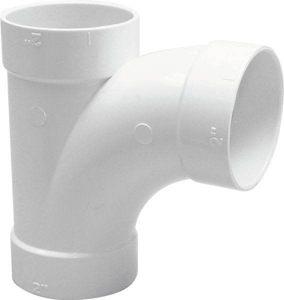 S&P - Té oblique 90° 3 diamètres femelles 51 mm pour réseau d'aspiration centralisée