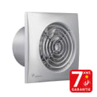 S&P - Aérateur, 95 m3/h, façade silver, tempo réglable de 1 à 30 mn, D 100 mm
