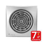 S&P - Aérateur, 280 m3/h, façade silver, tempo réglable de 1 à 30 mn, D 150 mm