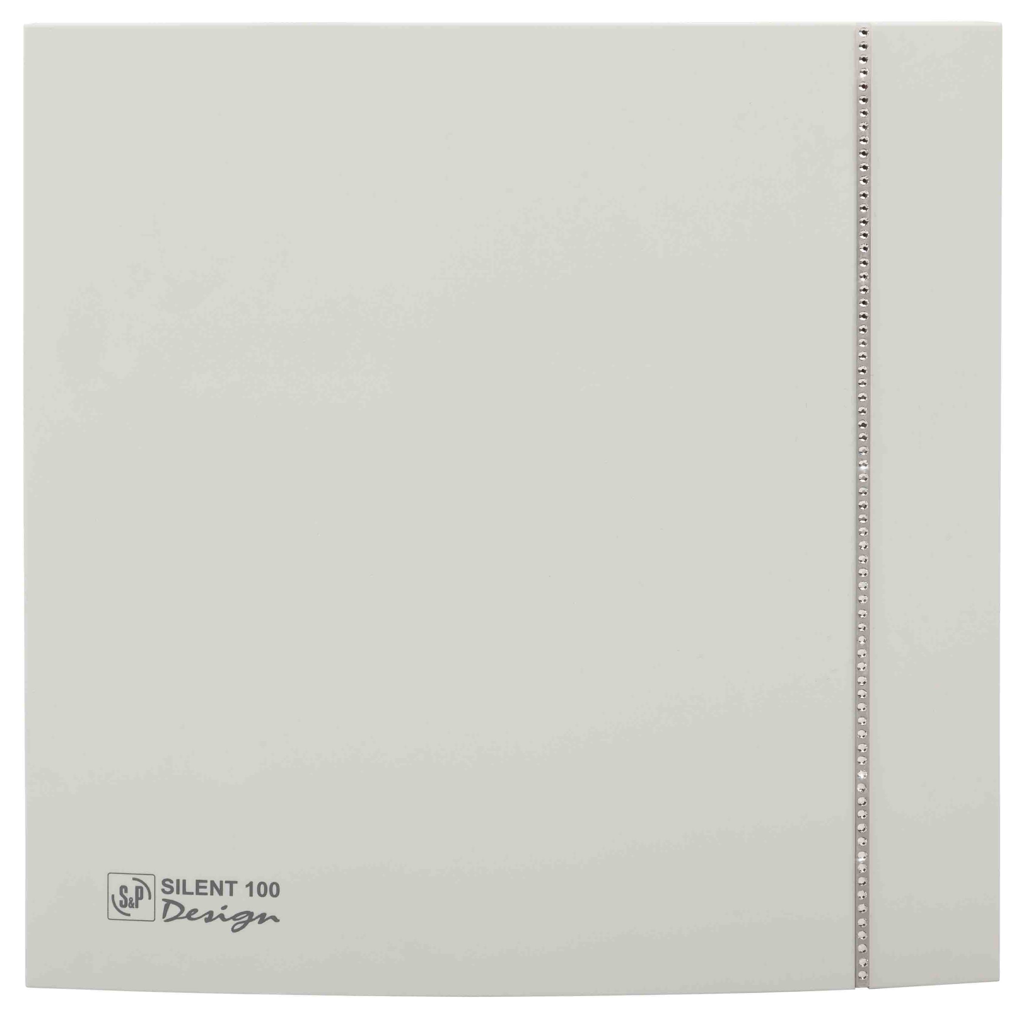 S&P - Kit façade Swarovski blanche + contre façade pour aérateur SILENT DESIGN