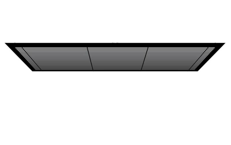 S&P - Grille aluminium laqué blanc pour rideau d'air COR 1000 FT