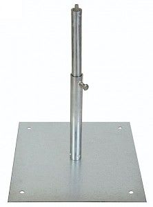 S&P - Support de conduit acier galvanisé sur terrasse, base 300 x 300 mm