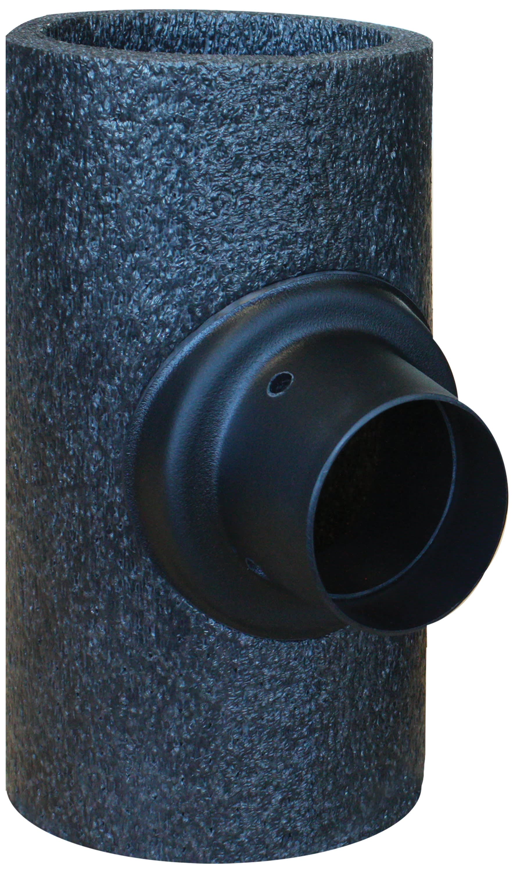 S&P - Té équerre à 90° en polyéthylène haute isolation, 1 piquage D125, 2 piq. D80mm