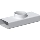 S&P - Té mixte PVC rigide rectangulaire 55 x 110 mm/circulaire D 100 mm, gamme TUBPLA