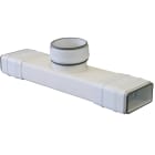 S&P - Té mixte PVC à joints d'étanchéité rectangulaire 55 x 220 mm/circulaire D 125 mm