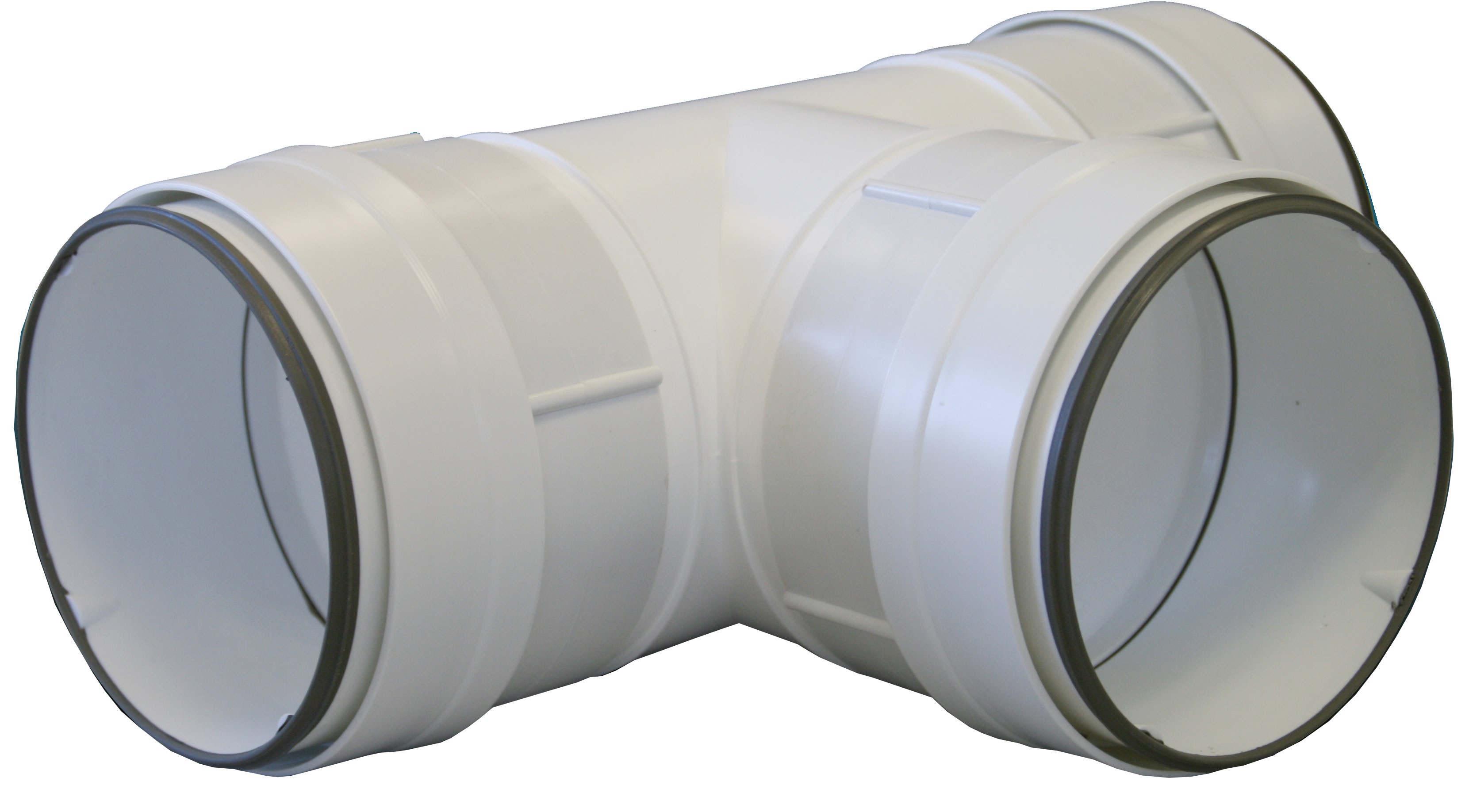 S&P - Té 90° PVC rigide à joints d'étanchéité, D circulaires 125 mm, gamme TUBPLA