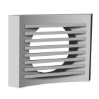 S&P - Terminal métallique mural de diffusion/extraction, finition alu blanc, D 80 mm