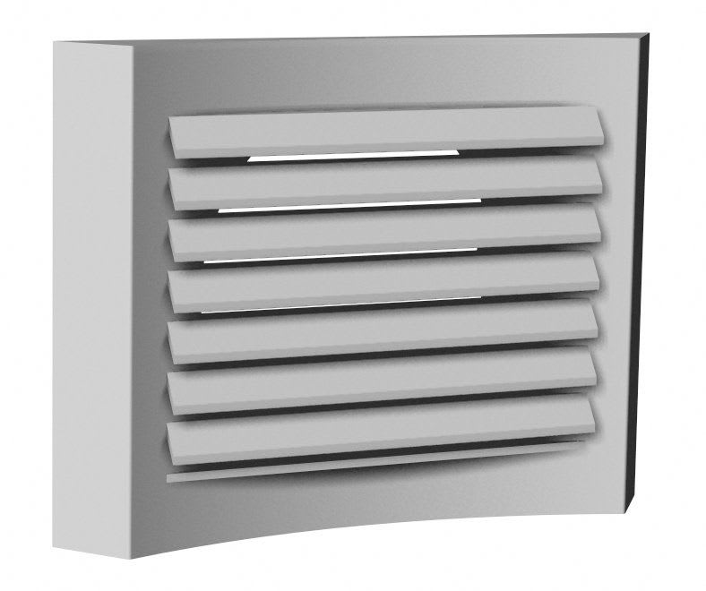 S&P - Terminal métallique plafond de diffusion/extraction, finition alu blanc D 125 mm