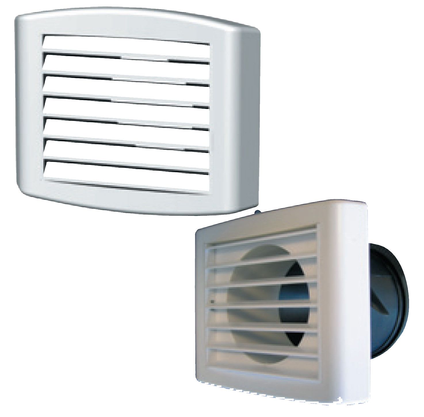 S&P - Terminal plastique mural avec manchette à griffes, D 80 mm