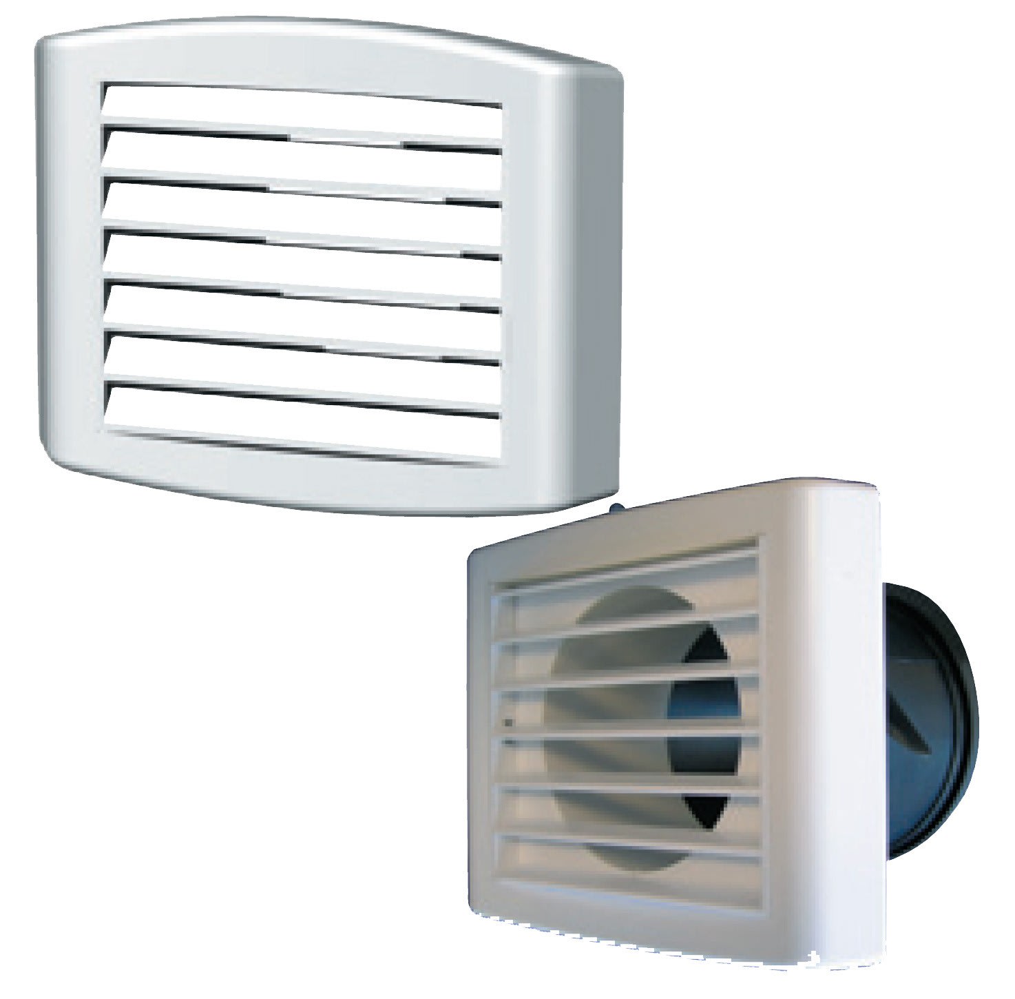 S&P - Terminal plastique mural avec manchette à griffes, D 80 mm