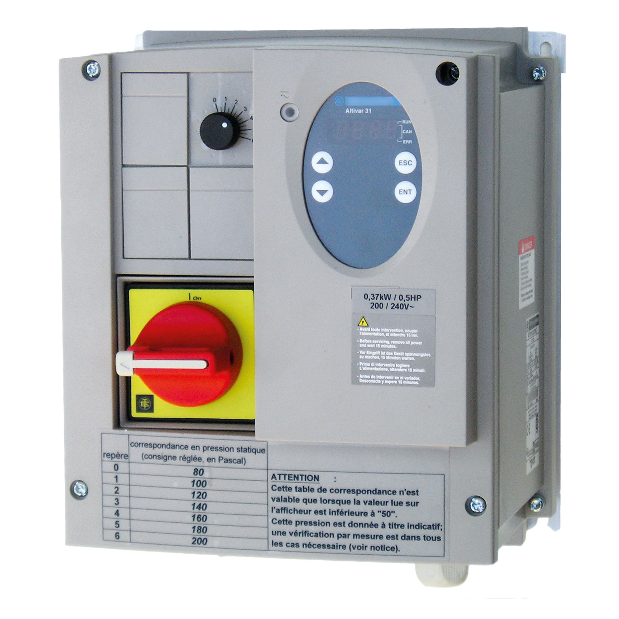 S&P - Variateur de fréquences triphasé tous régimes de neutre tn/tt/it 4kw