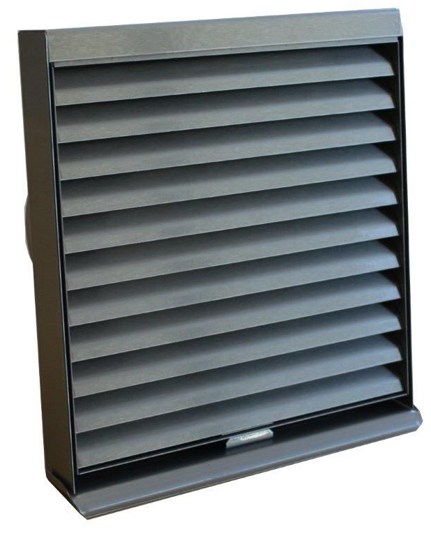 S&P - Grille extérieure extraction/reprise acier inox vernis, façade amovible, D 125mm