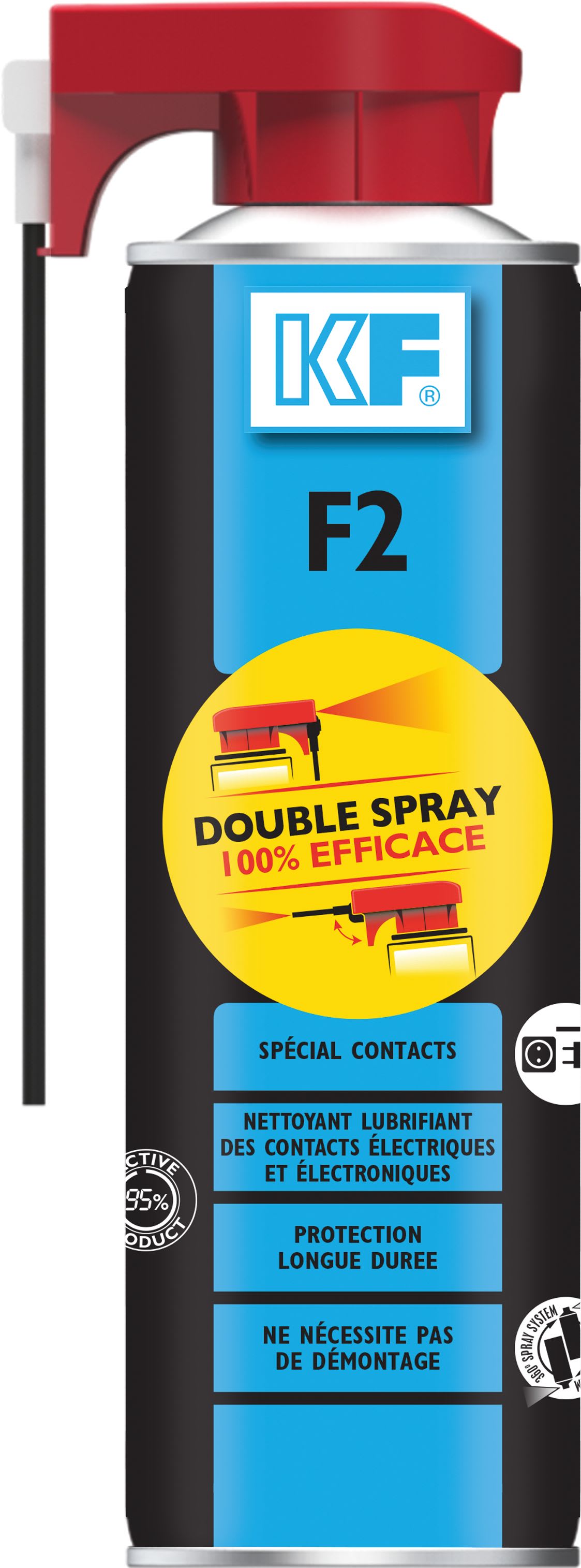 KF - F2 SPÉCIAL CONTACTS DOUBLE SPRAY 500 ML