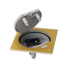 Simon - Porte-méc fermeture manuelle avec 1 prise de courant Franco-belge K45 - Laiton