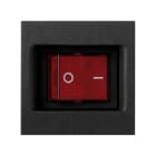 Simon - Interrupteur K45 bipolaire 16A avec témoin lumineux - Gris noir