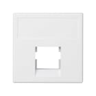 Simon - Plaque K45 VDM plate sans volet 1 x RJ45 Nexans® - Blanc neige