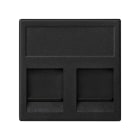 Simon - Plaque K45 VDM plate avec volet 2 x RJ45 Panduit® - Gris graphite