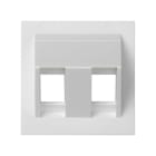 Simon - Plaque K45 inclinée pour 2 x connecteurs SC Fibre Optique Individual-Blanc neige