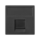 Simon - Plaque K45 VDM plate avec volet 1 x RJ45 INFRA+® - Gris graphite