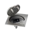 Simon - Porte-méc fermeture manuelle 1 prise Franco-belge K45 - Acier inoxydable