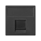 Simon - Plaque K45 VDM plate avec volet 1 x  RJ45 Nexans® - Gris graphite