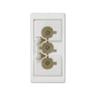 Simon - Plaque K45 demi-mécanisme avec 1 connecteur rapide mâle 3 pôles - Blanc neige