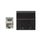 Simon - Plaque K45 VDM inclinée avec volet 1 x RJ45 Cat. 5e FTP - Gris graphite