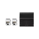Simon - Plaque K45 VDM inclinée avec volet 2 x RJ45 Cat. 6 UTP - Gris graphite