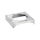 Simon - Socle 1 perforation 130x18 et 3 prédécoupés 85x18 - Aluminium anodisé