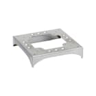 Simon - Socle 2 perforations 130x18 et 2 prédécoupés 85x18 - Aluminium anodisé