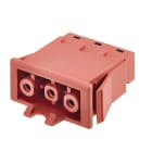 Simon - Connecteur rapide femelle 3 pôles connexion clavette - Rouge