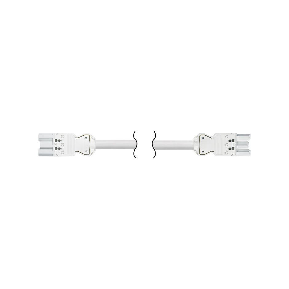 Simon - Cordon connexion rapide mâle-femelle 3 pôles 5m. Section 3x2,5mm² - Blanc neige