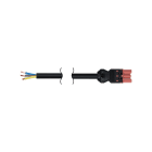 Simon - Cordon connexion rapide femelle-libre 3 pôles 2m. Section 3x2,5mm² - Rouge