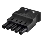 Simon - Fiche à connexion rapide femelle 5 pôles connexion à vis - Gris graphite