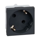 Simon - Prise de courant Schuko K45 connexion à vis - Gris graphite