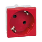 Simon - Prise de courant Schuko K45 connexion à vis - Rouge