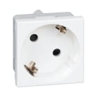 Simon - Prise de courant Schuko K45 connexion à vis - Blanc neige