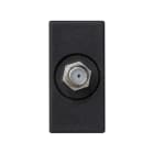 Simon - Plaque K45 1/2 méc. TV satellite, connect type F. Connex soudure - G graphite