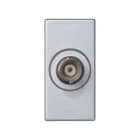 Simon - Plaque K45 1/2 méc. avec 1 connecteur BNC 75?. Connexion soudure - Aluminium