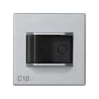 Simon - Plaque K45 avec disjoncteur 10A - Aluminium