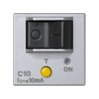 Simon - Plaque K45 avec disjoncteur différentiel 10A - Aluminium