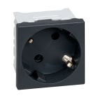 Simon - Prise de courant Schuko K45 connexion rapide - Gris noir
