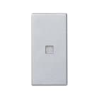 Simon - Touche 1 mécanisme K45 étroit avec diffuseur pour voyant - Aluminium