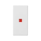 Simon - Touche 1 mécanisme K45 étroit avec diffuseur pour témoin - Blanc neige