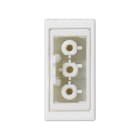 Simon - Plaque K45 demi-mécanisme avec 1 connecteur rapide femelle 3 pôles - Blanc neige
