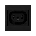 Simon - Plaque K45 avec 1 connecteur rapide femele IEC320 - Gris graphite