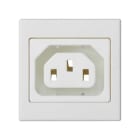 Simon - Plaque K45 avec 1 connecteur rapide femelle IEC320 - Blanc neige