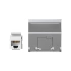 Simon - Plaque K45 VDM inclinée avec volet 1 x RJ45 Cat. 6 UTP - Aluminium